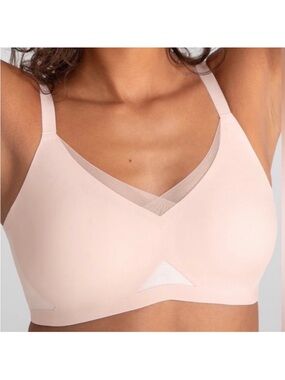 Honeylove CrossOver Wireless Pink Bra Wire Free
Mesh Detail